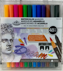 Royal & Langnickel - 48pc Dual Tip Waterbased Artist Markers - Brush Tip and Fineliner