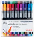Royal & Langnickel - 36pc Dual Tip Waterbased Artist Markers - Brush Tip and Fineliner