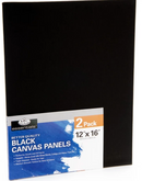 Royal & Langnickel Essentials Black Canvas Panels - 2 Pack