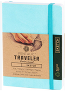 Pentalic Traveler Pocket Journal 6"x8" 160pg 74lbs Sketch Turquoise