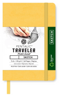 Pentalic Traveler Pocket Journal 6"x8" 160pg 74lbs Sketch Citrine Yellow