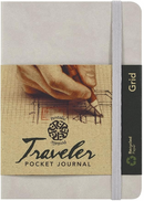 Pentalic Grid Traveler Pocket Journal 6"x4" 160pg 74lbs Sketch - Champagne