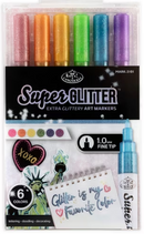 Royal & Langnickel Super Glitter Artist 6 Piece Marker Set with 1.0MM Tips