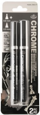 Royal & Langnickel Acrylic Chrome Markers Silver 2 Pk