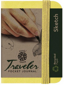 Pentalic Pocket Sketchbook Traveler Journal 3"x 4" , 160 Pages