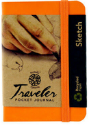 Pentalic Pocket Sketchbook Traveler Journal 3"x 4" , 160 Pages