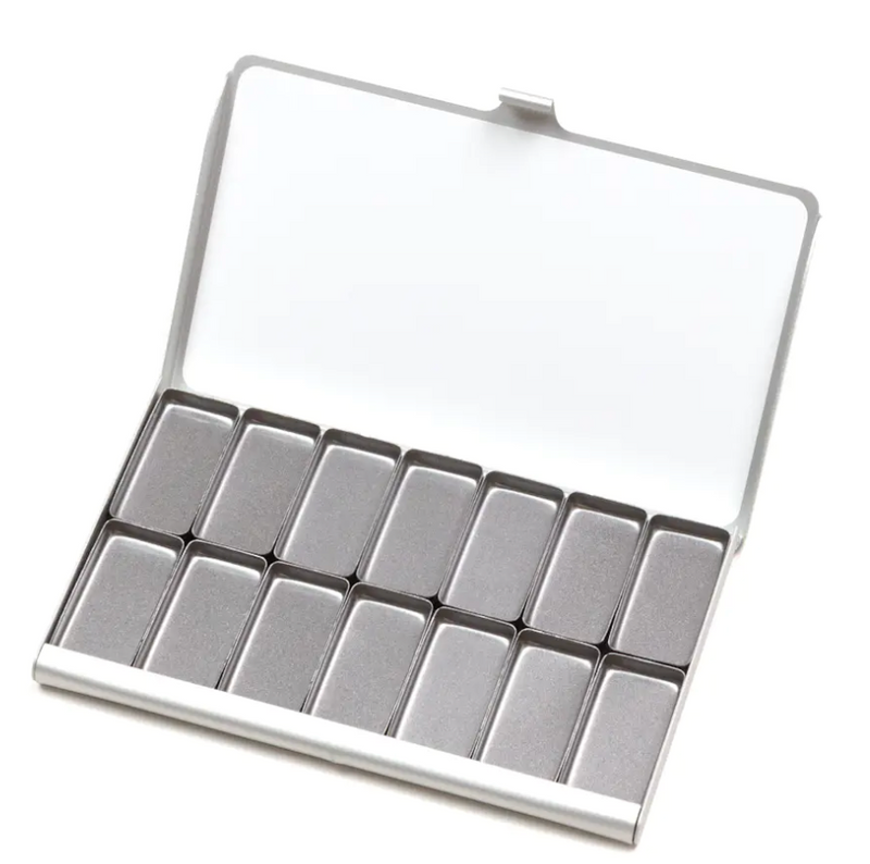 Art Toolkit Pocket Palette Silver w/ 14 Standard Pans
