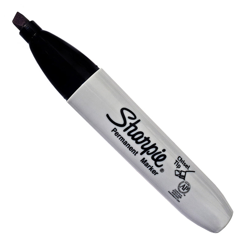 Sharpie Chisel Tip Permanent Marker with cap off