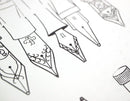 Nibs & Ink - 4"x6" Clear Stamp Set (16 stamp designs)
