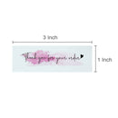 Wrapables 3" x 1" Small Business Thank You Stickers Roll: Blush (120 stickers)