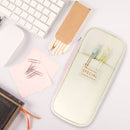 Wrapables Large Capacity Pencil Case Expandable Pencil Pouch: Navy