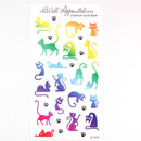Everyday is Caturday Sticker Sheet (25-006): Rainbow