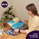 OKTO Air-Dry Clay 3D Painting Kit – Hot Air Balloon (11.8 x 15.7 in)