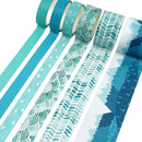 Wrapables Decorative Washi Tape Box Set for DIY Arts & Craft: Gray Geometric