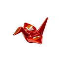 Origami Crane Porcelain Chopsticks Rest 2"L Moon Crane Red (12/288)
