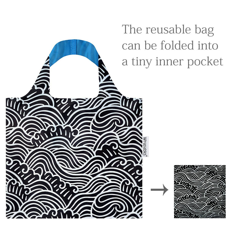 Wrapables Large & Small Allybag Reusable Grocery Bags, Set 2: (Set of 2), New York