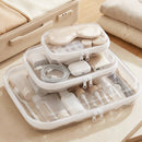 Wrapables Transparent Hard Shell Zipper Case, Clear Travel Storage Organizer for Toiletries, Makeup, and Cosmetics (Set of 3): (Set of 3) LMS