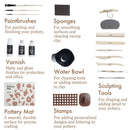 DIY Home Pottery Kit, Air Dry Clay Craft Kit for All Ages