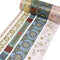 Wrapables Decorative Gold Foil Washi Tape and Sticker Set: Deer Song