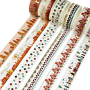 Wrapables Elegant Gold Foil Washi Tape Box Set for Arts & Crafts, Scrapbooking, Stationery, Diary (12 Rolls): Galaxy