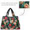 Wrapables Large & Small Foldable Tote Nylon Reusable Grocery Bags, Set of 2: Doggy Sushi