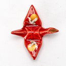 Origami Crane Porcelain Chopsticks Rest 2"L Moon Crane Red (12/288)