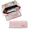 Wrapables Large Capacity Pencil Case, 3 Compartment Pouch: Yellow