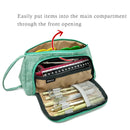 Wrapables Large Capacity Pencil Case, Portable Pencil Pouch for Stationery Office Supplies: Pink & White