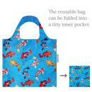 Wrapables Large & Small Allybag Reusable Grocery Bags, Set 2: (Set of 2), Koi Fish