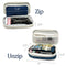 Wrapables Large Capacity Pencil Case Expandable Pencil Pouch: Navy