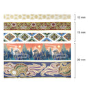 Wrapables Decorative Gold Foil Washi Tape and Sticker Set: Deer Song