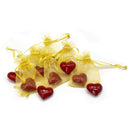 Red Glass Hearts – set of 50