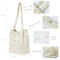 Wrapables Carry Joy Corduroy Tote Bag, Handbag: Cream