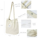 Wrapables Carry Joy Corduroy Tote Bag, Handbag: Purple