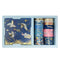 Wrapables Decorative Gold Foil Washi Tape and Sticker Set: Cranes Blue