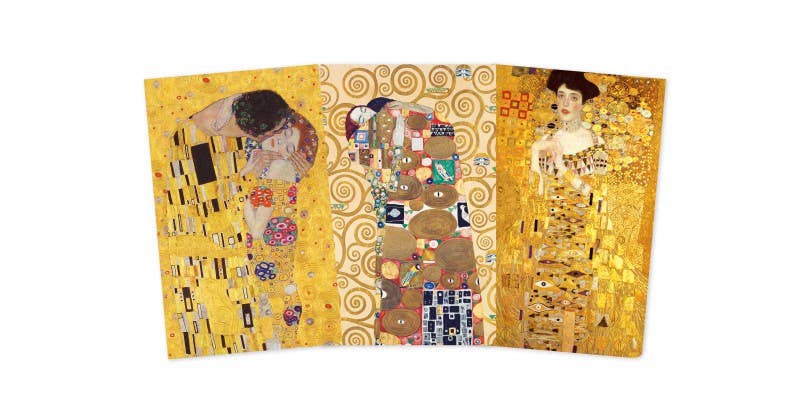 Gustav Klimt Set of 3 Mini Notebooks