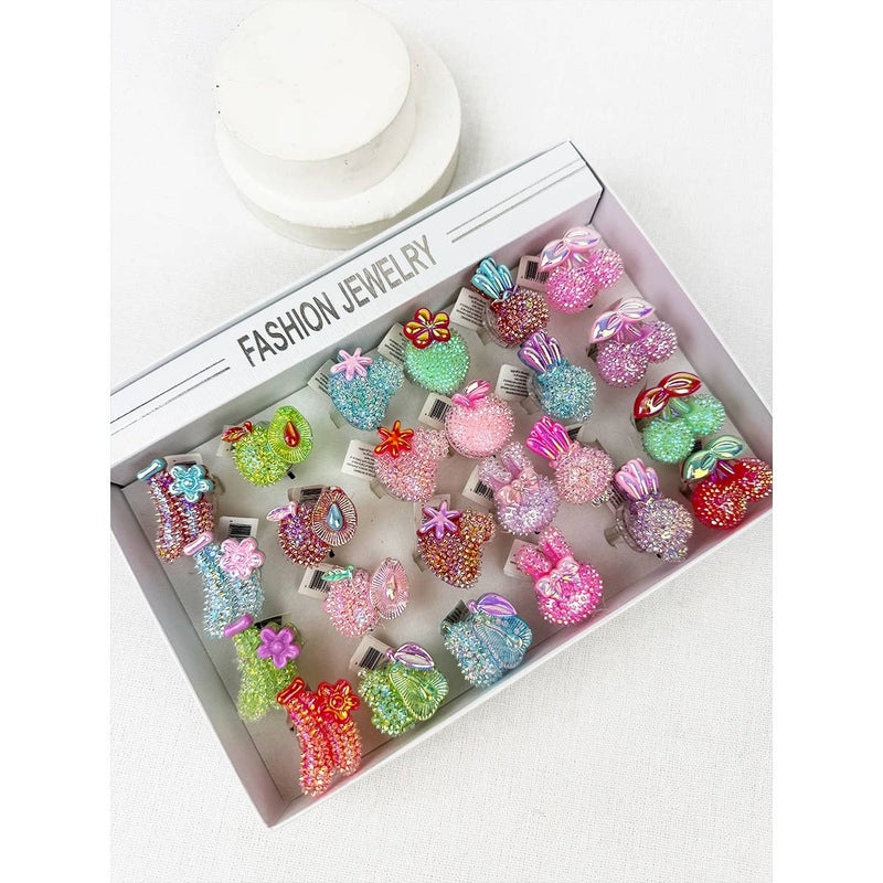 FRUIT Theme Flashing Light Party Rings: STYLE E / ONE(24)