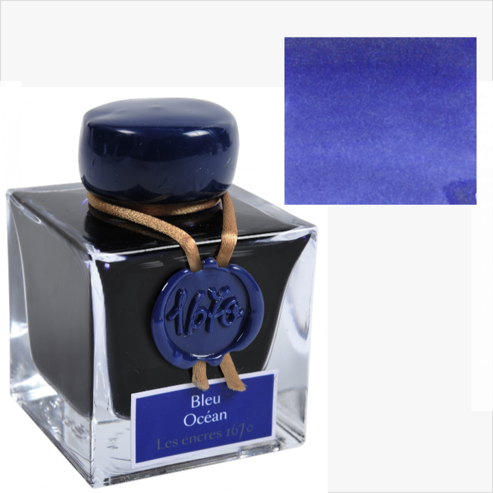 Herbin 1670 Ink with Gold Shimmer 50ml - 6 Colors: Violet Imperial