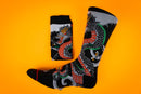 Way Of The Dragon Socks: Black / Cotton / One Size