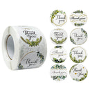 Wrapables 1.5" / 2" Thank You Stickers Roll: Gold Foil Sprig 1.5 inch