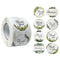 Wrapables 1.5" / 2" Thank You Stickers Roll: Gold Foil Sprig 1.5 inch