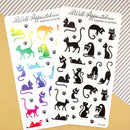 Everyday is Caturday Sticker Sheet (25-006): Rainbow