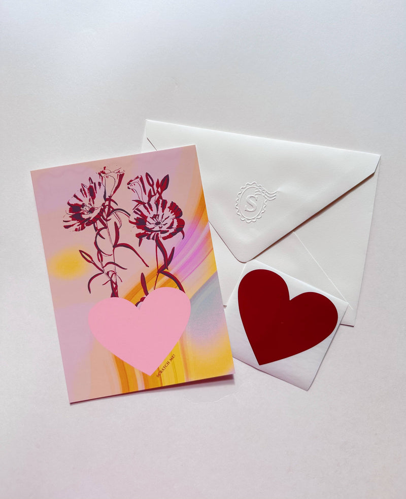 Scratch-Off Notecard - Bloom Heart