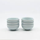 Urban Tokyo Koi Fish Kung Fu Tea Cups Set Sky Blue 2.5"