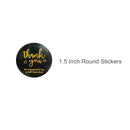 Wrapables 1.5" / 2" Thank You Stickers Roll: Gold Foil Sprig 1.5 inch