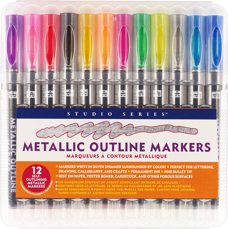 Studio Series Metallic Outline Markers (set of 12)