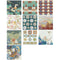 Wrapables Decorative Gold Foil Washi Tape and Sticker Set: Cranes Blue