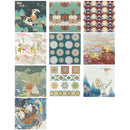 Wrapables Decorative Gold Foil Washi Tape and Sticker Set: Deer Song