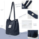 Wrapables Carry Joy Corduroy Tote Bag, Handbag: Forest Greeen