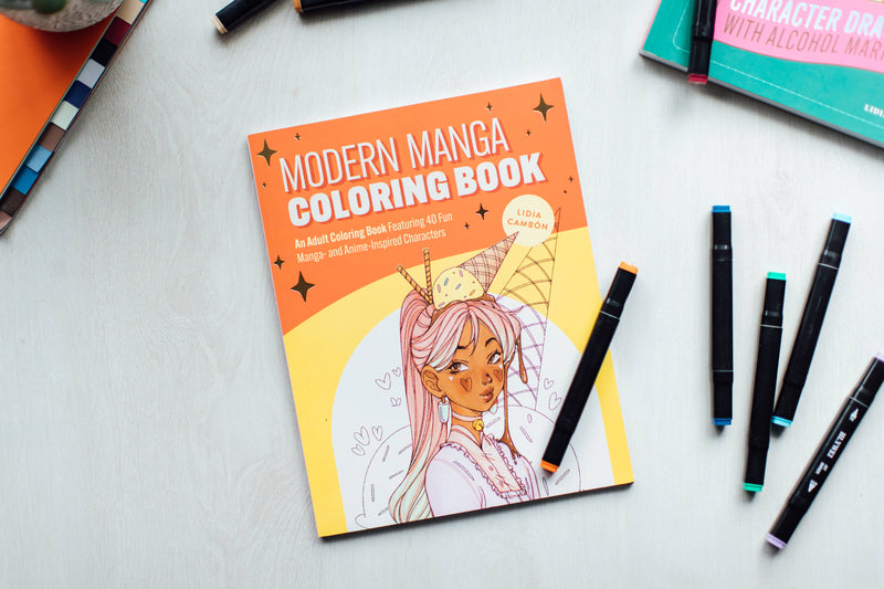 The Modern Manga Coloring Book: Pop Manga Coloring